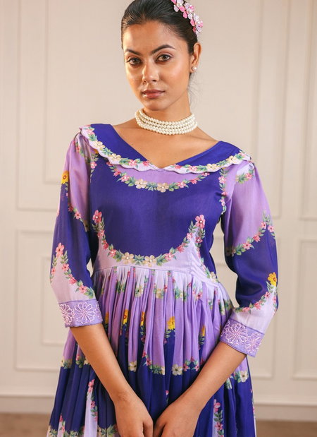 Kyara Muslin Floral Print Western Wear Dress Wholesale Suppliers In Mumbai